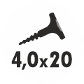Wood screw 4,0x20