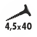Wood screw 4,5x40