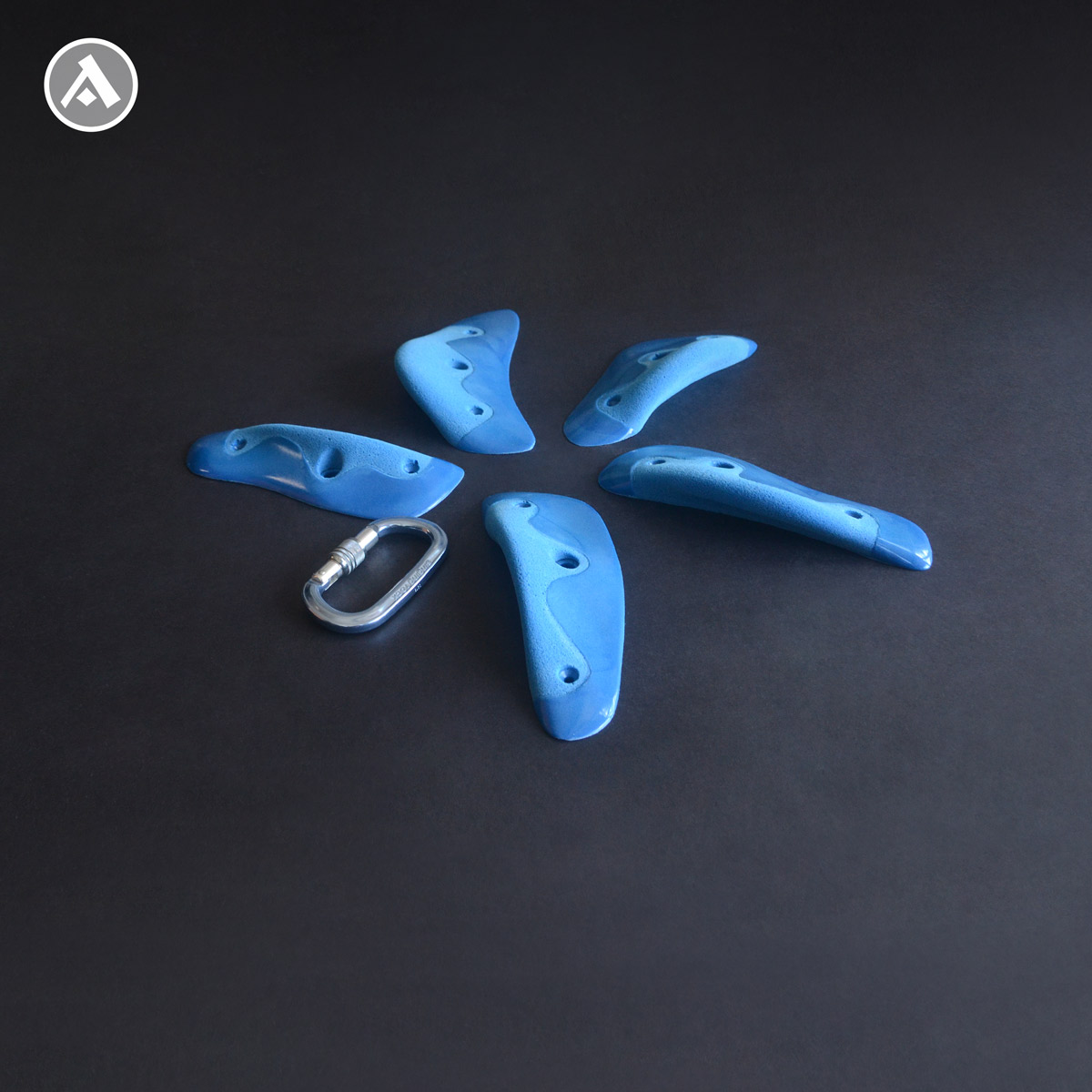 Hoppers 2 DUAL - 5 climbing holds, jugs, with dual texture, Anatomic